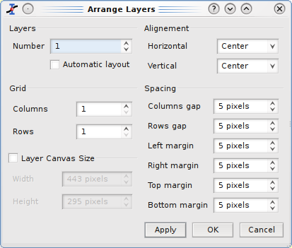 The Arrange Layers dialog