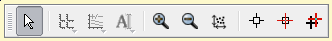 The SciDAVis Graph Toolbar with its different sub-menus